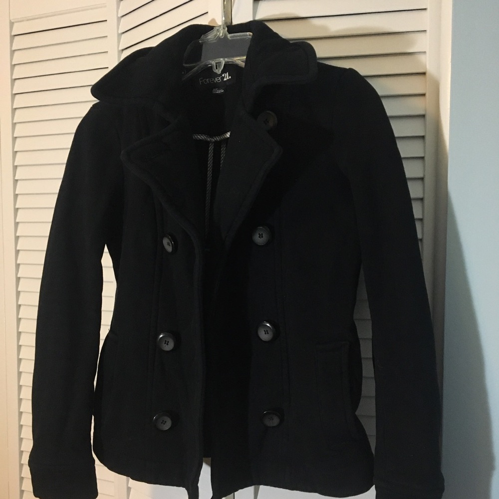 F21 Black Peacoat